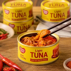 韩国DONGWON东远 辣味金枪鱼罐头 即食吞拿鱼 150g*4罐【可用于沙拉 拉面 紫菜包饭】