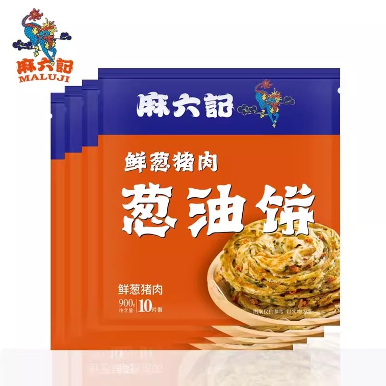 【中國直郵】麻六記 蔥油餅方便早餐半成品酥脆麵餅蔥花餅速食千層餅手抓餅 900g 4