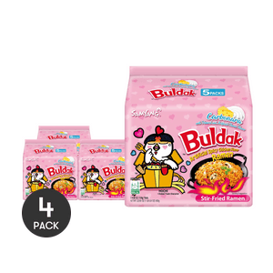 韩国SAMYANG三养 BULDAK 奶油芝士火鸡面 粉色 5包入 650g *4【4份超值装】