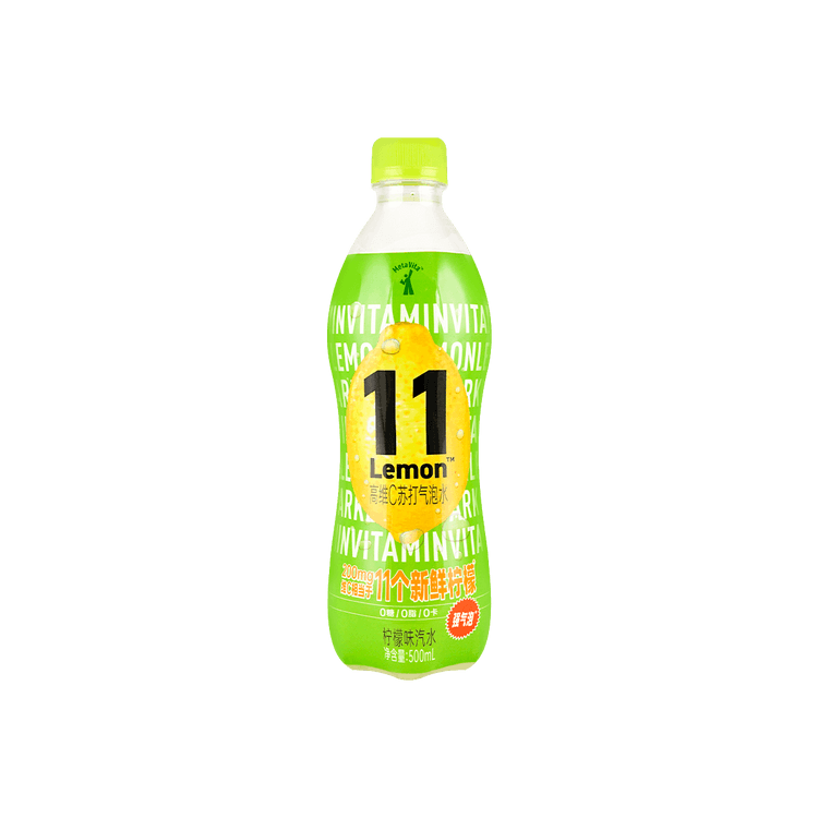 Lemon11 レモンスパークリングウォーター - 無糖、高ビタミンC、16.9液