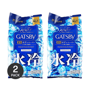 日本MANDOM曼丹 GATSBY杰士派 冰感止汗身体湿巾 冰柑橘 大容量 30枚 *2【2份超值装】