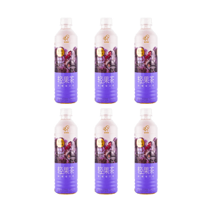 【Value Pack】HEYTEA Light Fruit Tea Grape Blackcurrant Oolong Tea, 15.2 fl oz*6 Bottles