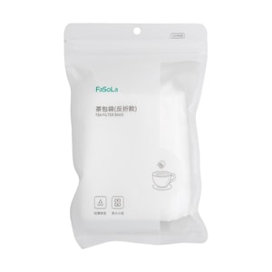 FASOLA 反折款茶包袋 一次性过滤茶渣袋 家用泡茶神器 100枚入