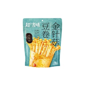 Super Friend Flavor Bean Roll Vegetable Bean Skin Ready-to-Eat Individual Small Package Snack, Enoki Mushroom Bean Skin 1 Bag (100g)