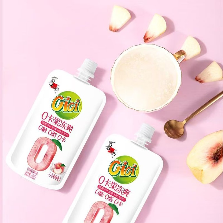 Xizhilang Cici Zero-Calorie Suck Jelly, Sugar & Fat Free, Peach + Grape 240g Total 7