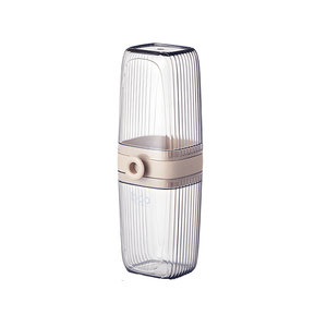 FaSoLa Life トラベルマウスウォッシュカップ ライトブラウン 歯ブラシカップ 軽量 高級収納セット 歯磨き粉 歯ブラシボックス