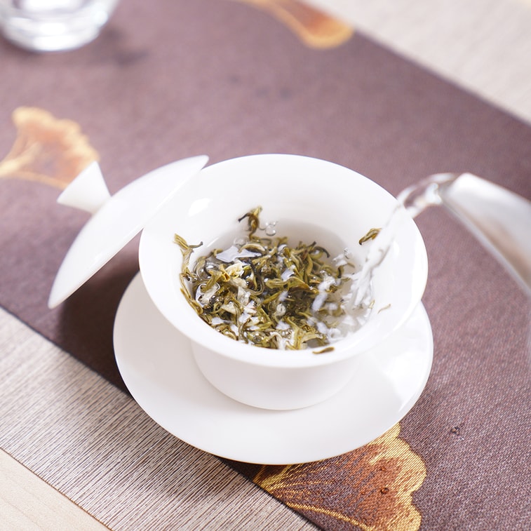  樂普山茶 正山堂· 樂見花 特級茉莉綠茶 四川峨眉山特級綠茶 5次窖制保留乾花 茶葉 茶飲 花茶 50g 4