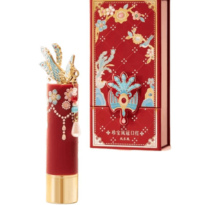 【中国直送】故宮博物院淘宝網店 - 故宮博物院宝物化粧鳳凰冠口紅 ミルクコーヒーアーモンド色 10cm×1