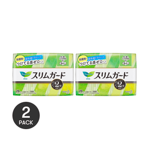 日本KAO花王 LAURIER乐而雅 S零触感系列 无香型超薄日用卫生巾 2倍吸收超强保护 无荧光剂  205mm 28片入*2包【超值2包入】