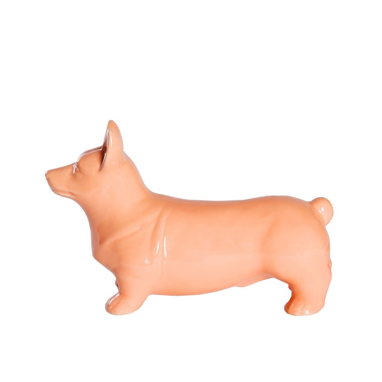 Petorama スタンディングコーギー セラミック犬 ホームデコレーション - 明るいオレンジ 3
