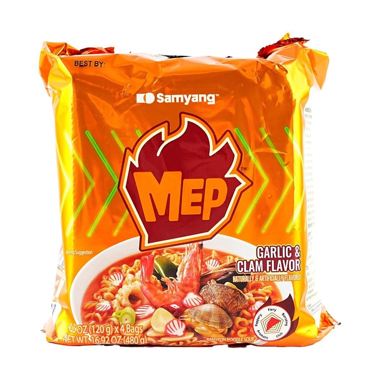 Mep Ramen ,Garlic and Clam Flavor Ramen, Multi, 4p , 16.92 oz 3