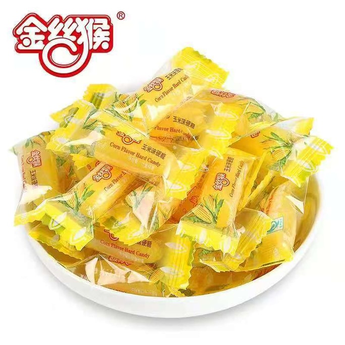 【中國直郵】 金絲猴 玉米味硬糖老式懷舊過年糖果零食前台招待結婚喜糖年貨批發 半斤 約53顆