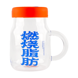 Glass Mug Straw Cup with Lid Burn Fat 750ml