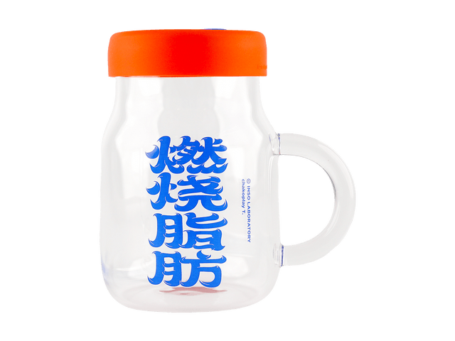 CHAKO LAB和序 Glass Mug Straw Cup with Lid Burn Fat 750ml 