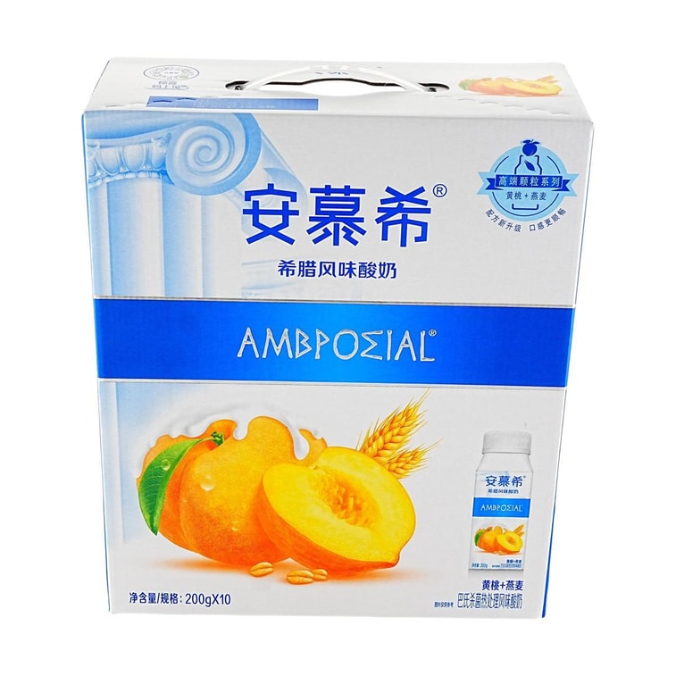 Greek Yogurt Peach Oat Flavor, 7.05 oz*10 bottles 7