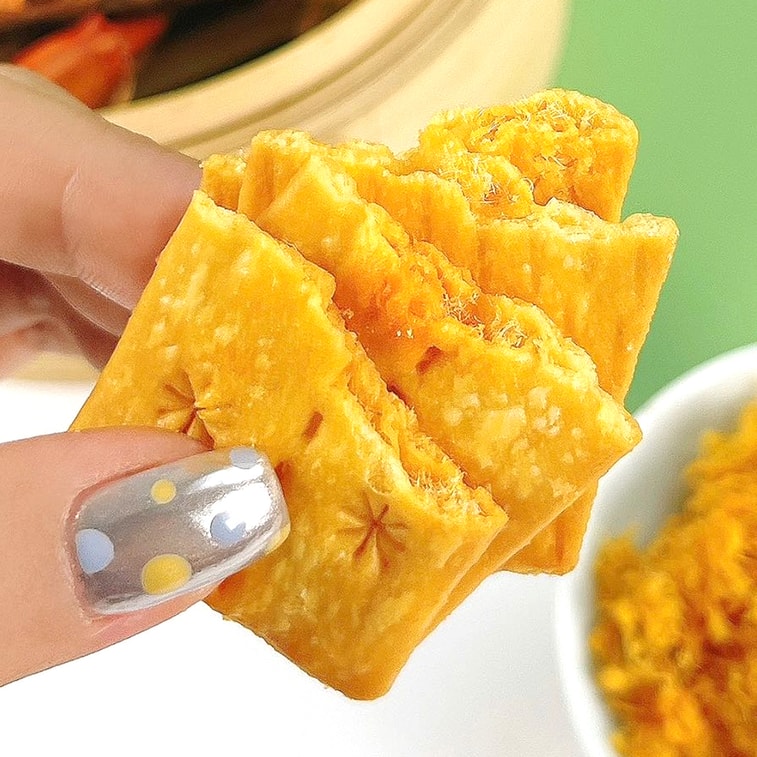 煌記 蟹黃肉鬆雙層脆餅乾 夾心蘇打餅乾 142g【鹹香酥脆】 6