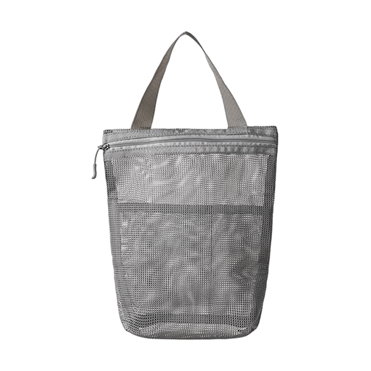 FASOLA 便攜洗漱包 分區收納防水旅行洗漱袋 可懸掛大容量收納包 灰色 4