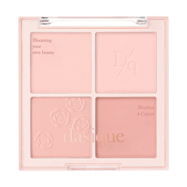 블렌딩 무드 치크, 4색 블러셔 팔레트, 15ml, #15 로즈 밀크티
