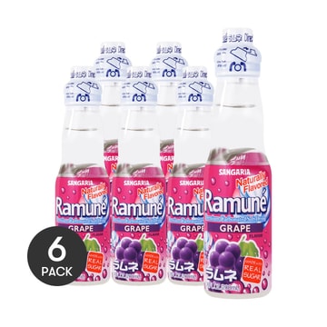 라무네 소다 포도맛 6.76 fl oz *6【6팩】