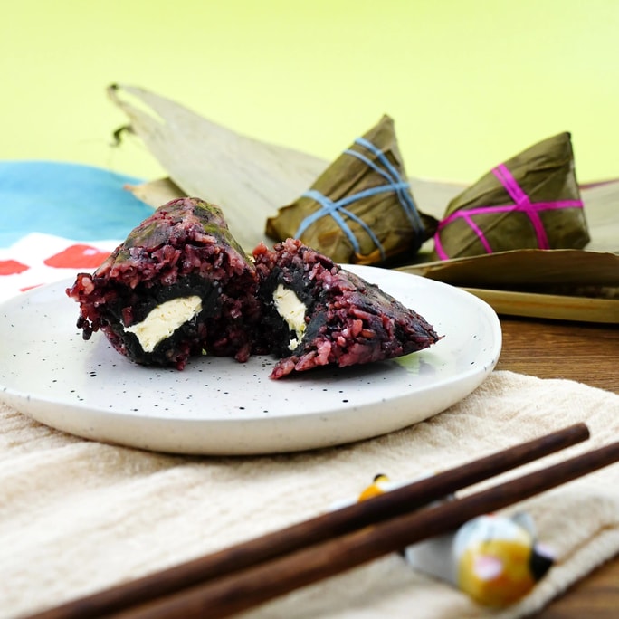 Rice Dumpling  Custard Cheese Zongzi+Five Black Cheese Zongzi +Matcha Cheese Zongzi 4.6 oz*3【3 Flavor Combo Packs】