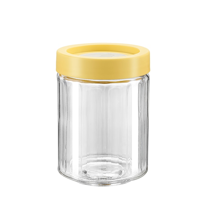 Glass Sealed Jars Food Grade Storage Jars Moisture Resistant Sealed Yellow 1 Pc