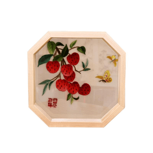 Intangible Cultural Heritage Shu Embroidery Handmade Embroidery Ornaments Full Hall 17 * 17 * 3.8cm
