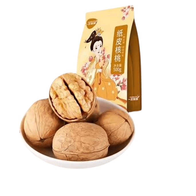 Xinjiang Paper Walnut Handpeel Paper Walnut Milk Roasted Walnut Nut Thin Skin Pregnant Women Nuts 500G/ Bag