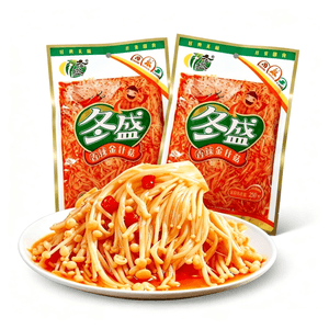 冬盛 香辣金针菇 250g*2包【500g】 下饭菜下酒菜开胃菜凉菜酱菜大袋装咸菜开袋即食