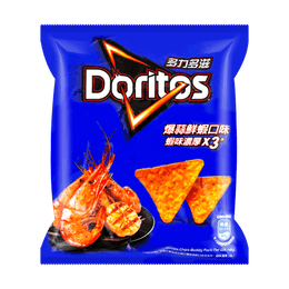 台湾版DORITOS多力多滋 玉米片 爆蒜鲜虾口味薯片 48g