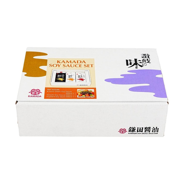 쇼유 세트 - 모듬 간장 선물 세트, 20.28 fl oz 【마늘 다시 간장 + 다시 간장 + 사시미 간장 5