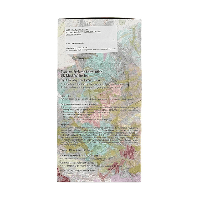 Lily Musk White Tea Perfume Body Lotion Moisturizing Smooth Care 16.93 oz 5