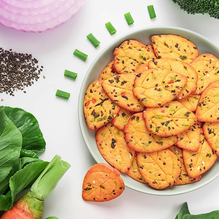 【中国直送】フォーンブルーマジッククッキーキッズ用チアシード＆9種類の野菜スナック 80g/箱 4