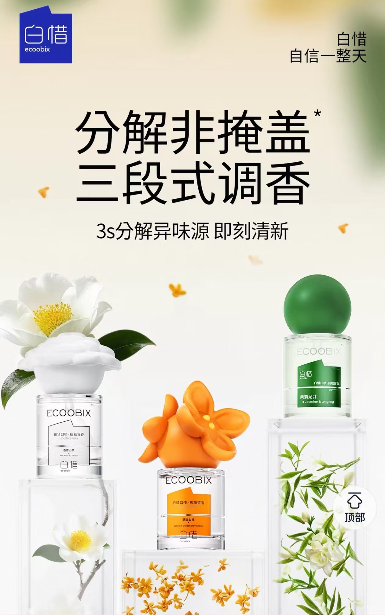 【中国直邮】   白惜 口腔喷雾清新口气持久留香除异味便携瓶装 1套