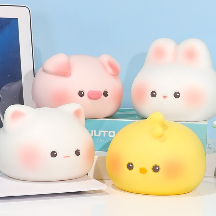 Cute Pet Dumpling Night Light Patting Lamp Creative Birthday Gift Pregnancy Support Light Pig 1pc 4