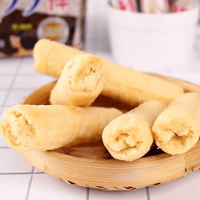 Crispy Rice Rolls - Egg Yolk Flavored Puffed Rice Snack, 6.35oz