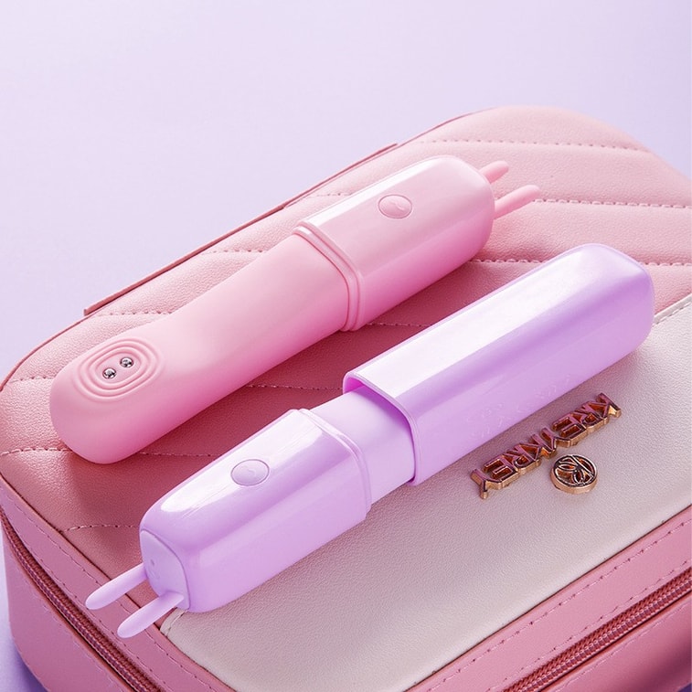 【中国直送】Rolles ソフトラビットバイブレーター 10周波数電撃女性オナニーGスポットオーガズム コンパクトでポータブル 加熱バージョン パープル 1個 3