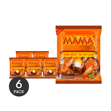 【Value Pack】 Thai Oriental Style Instant Noodles Shrimp Creamy Tom Yum Flavor 90g*6Pcs