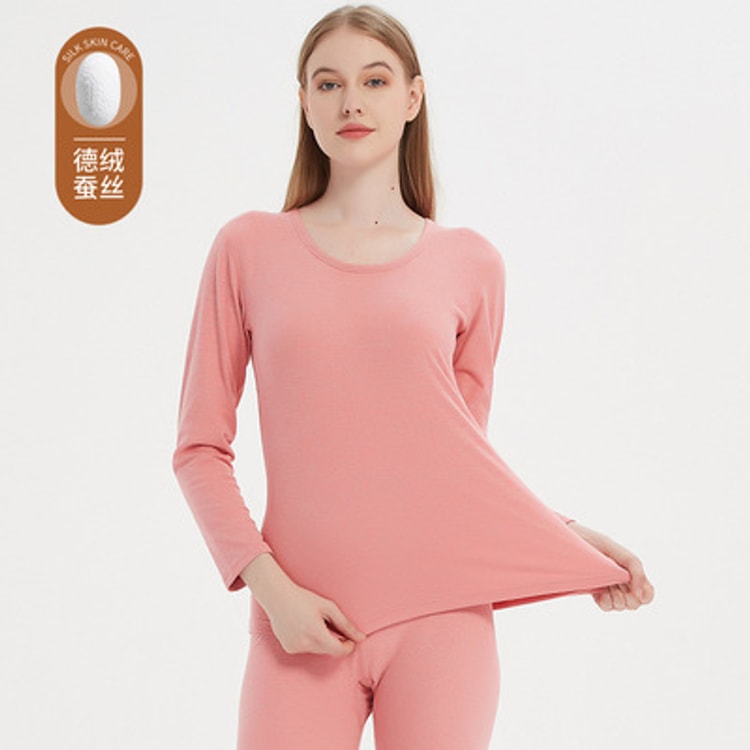 Female Thermal Underwear Long Sleeve Round Neck Autumn Bottoming
