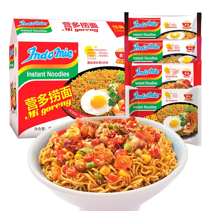 【中国直送】インドネシアから輸入したインドメイ インドメン ミックスヌードル(85g×5袋)スパイシー味【なめらかでグルテンフリー】インスタントラーメン 人気のラーメンスナック