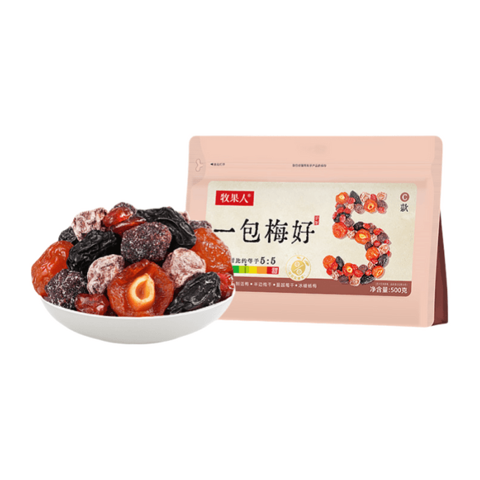 【中国直邮】  牧果人 混合蜜饯果脯果干 爆款梅子组合500g