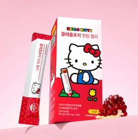 Coleology x Hello Kitty Cutting Jelly, Pomegranate, 10+2 Pack, Dietary Fiber Weight Management