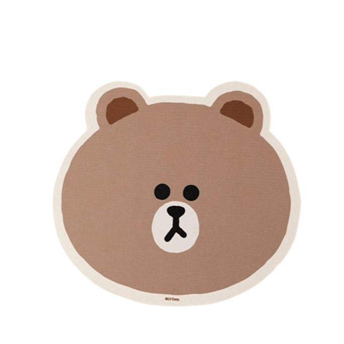 Brown Bear Mouse Pad Desk Mat Office Girls Wrist Rest Pad Silicone Non-Slip Small Computer Mouse Pad Brown Bear Head Design [Mouse Pad] 1 piece