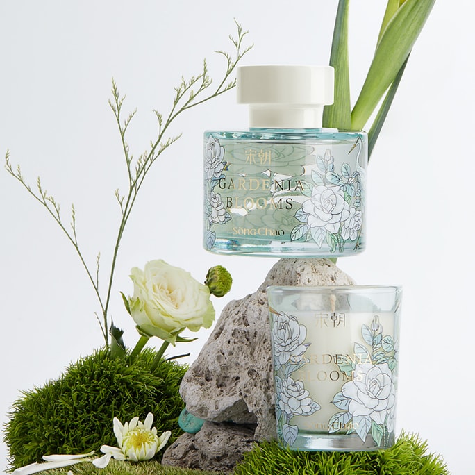 Série Royaume des Fleurs Bougie sans flamme Fleur de Gardenia Parfum floral frais
