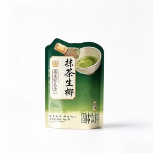 Ximai Oat Light Milk Tea, Individually Packaged Matcha Oolong & Dahongpao Milk Tea, Hot Or Cold Brew, Matcha Coconut 105g*1 Bag