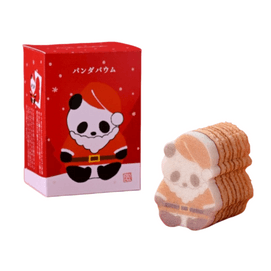 Christmas Panda-Shaped Strawberry Baumkuchen (1 piece)