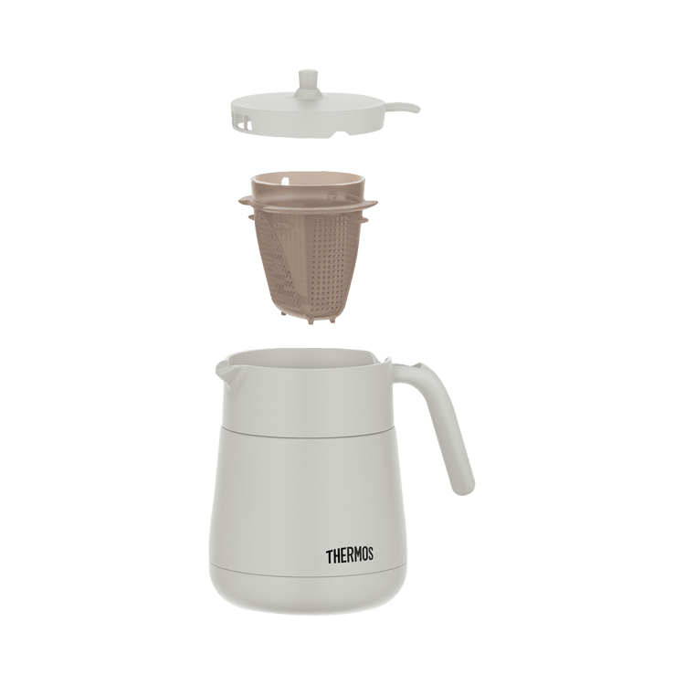 THERMOS 膳魔师||真空隔热茶壶||0.72L 灰色- 亚米