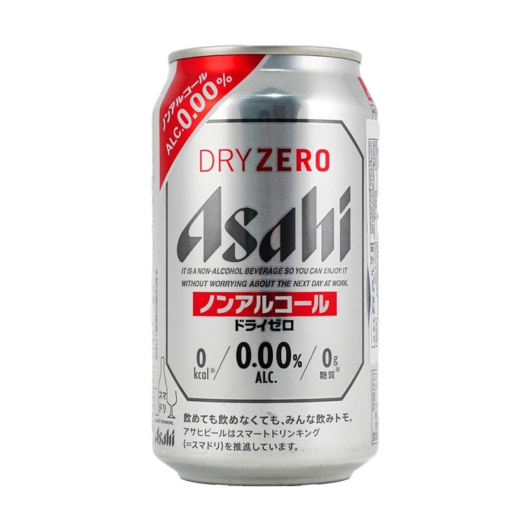 日本ASAHI Dry Zero 无酒精啤酒 碳酸汽水饮料 350ml 4