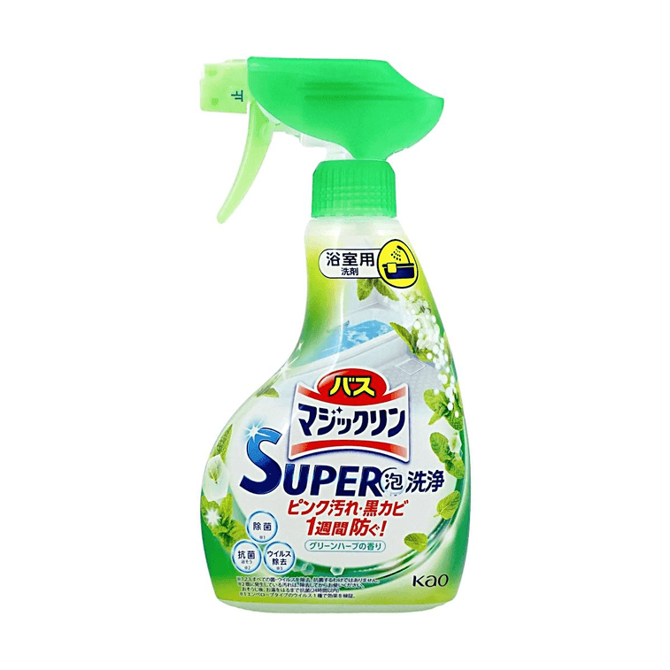 日本KAO花王 Super浴室浴缸多用途清洁剂 去水垢污垢水渍除垢剂泡沫喷雾 清新森林香 350ml 4