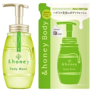 Antipera Pure Moisturizing Foaming Shower Gel Set (Chardonnay Honey Scent) 500ml Full Size + 440ml Refill Limited Edition Set