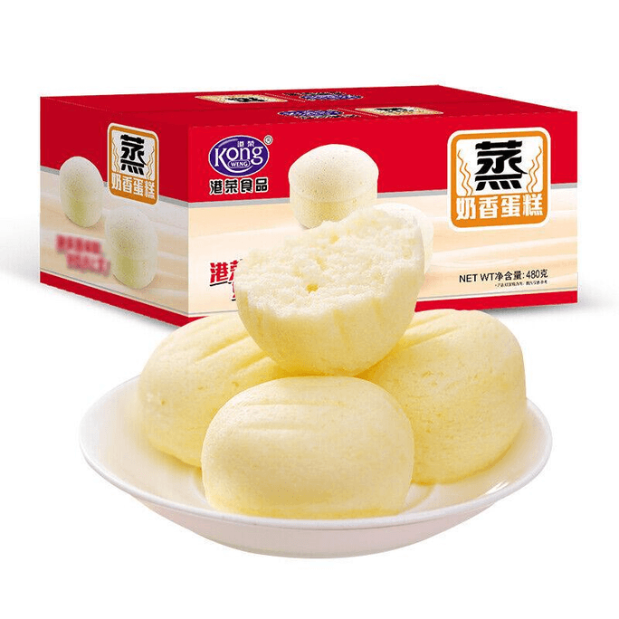 【中国直邮】 港荣 蒸蛋糕奶香480g